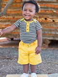 YELLOW CHINO SHORTS