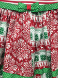 RED PANEL KNIT DRESS