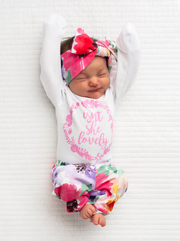 Floral baby sale girl outfit