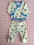 LITTLE STAR SHIRT AND FOOTED PANTS