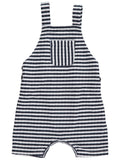 NAVY STRIPED SHORTIE OVERALL