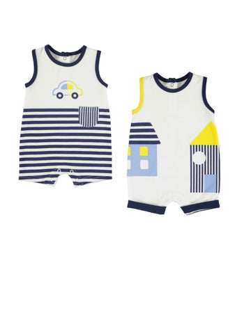 TRANSPORTATION TWO PIECE ROMPER PLAY SET