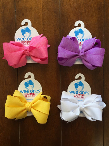 SMALL GROSSGRAIN DAZZLE DOUBLE KNOT BOW