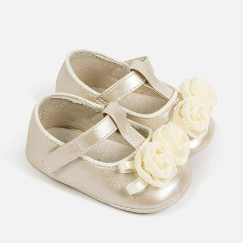 MARY JANE CEREMONY SHOES WITH FLOWER
