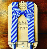 GINGHAM BOW TIE AND SUSPENDER SET